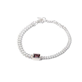 J'ai Mon Bijou Birthstone Bracelet - Sterling Silver & Lab-Created Gemstones (Pink Tourmaline)