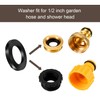 Rubber Hose Washer, 24pcs Plastic Flat O-ring Gasket, Tap Sealing