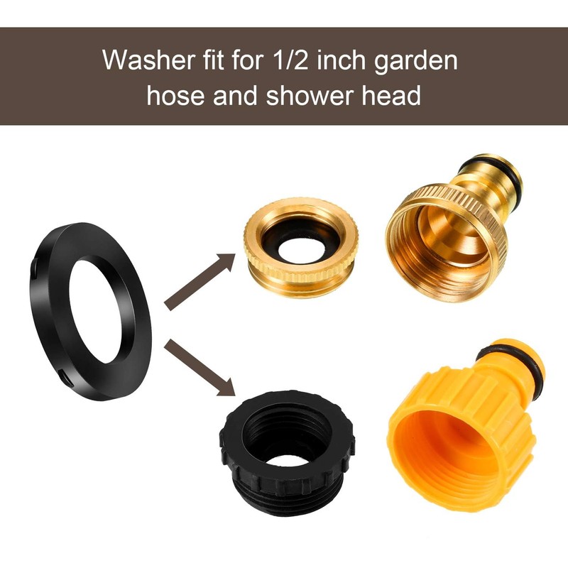 Rubber Hose Washer, 24pcs Plastic Flat O-ring Gasket, Tap Sealing