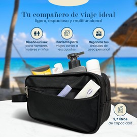 Waterproof Travel Cosmetic Bag,Bath Bag,Man Female,Welded Zipper,Cosmetic Bag,Makeup Pouch,Travel Bottle Packaging,Travel Kit, Black (Black), Compact polyester cosmetic bag perfect for on the go