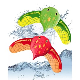 LEEQBCR Devil Fish Swimming Pool Toy, Water Toy Children, Pool Toy, Diving Rings for Children, Diving Toy, Water Toy for Swimming Pool, Underwater Glider (2 Pieces, Red and Green)