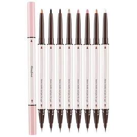 SNS [Popular] Dual Core Eyeliner Waterproof Pencil Eyeliner [Pencil and Liquid 2-in-1] UNYOKE Pop Cosmetics High-Density Double Line Expert Shadow Gray Double-Sided Intensive Application Liquid