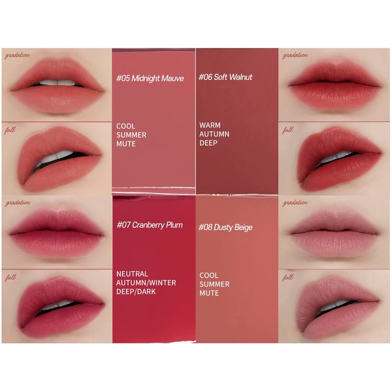 ETUDE Fixing Tint, Mellow Peach (Warm/Autumn), Lip Tint, Lipstick, 0.1