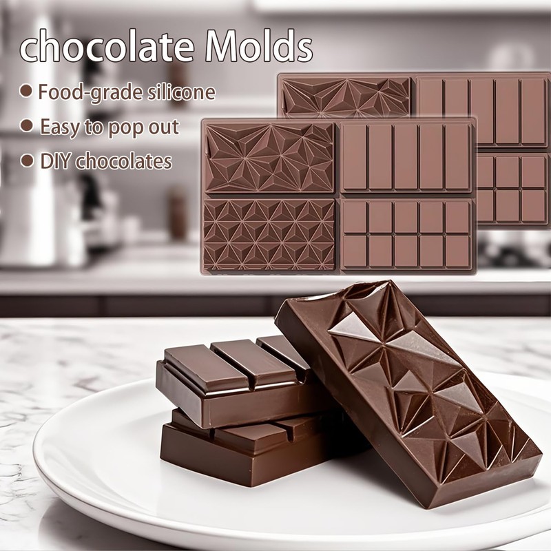 La chat 2 Packs Silicone Molds for Chocolate, Food Grade