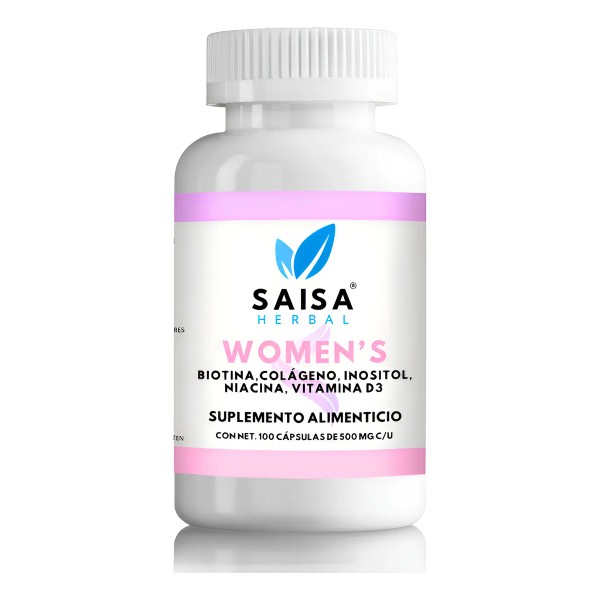 Suplemento Mujer Colgeno Biotina Inositol Vitamina D3 100c Natural -