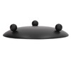 4pcs Iron Plate Candle Holder Retro Modern Round Black Matte