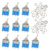 KKHMF 10pcs AC 3A/250V 6A/125V On/Off MTS-102 Mini 2 Position