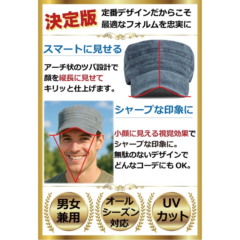 FREESE Work Cap, Work Hat, UV Protection, Washable, Cotton, Outdoor,
