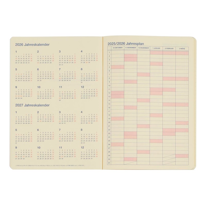 Delphonics Planner 2026 Edition/Starts October 2025, Rollbahn Note Diary Log