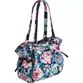 VERA BRADLEY GLENNA SATCHEL GARDEN GROVE FAUX LEATHER TRIM NEW