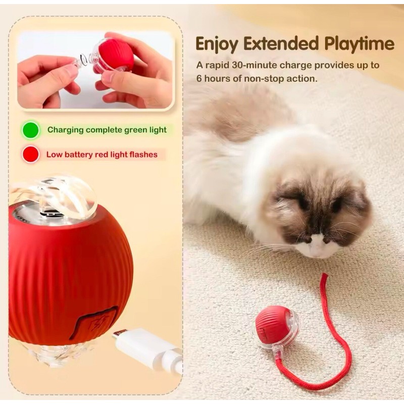 Interactive Rolling Ball Electric Ball Automatic Toy Self Moving for