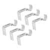 6PCS Curtain Rod Brackets Iron Adjustable Window Curtain Rod Support