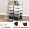 SILKYDRY 10 Drawers Rolling Storage Cart, Roller Cart Organizer for