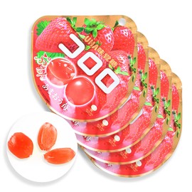UH-A Ko-roro Gummy Candy 48g & 40g 5 Pack - Soft, Juicy Shine Muscat Flavor Gummies, Resealable Pouches for Freshness, Gummy Candy Variety Pack, Made in Japan, Perfect Gummy Candy Bulk Gift (Strawberry 40g x 5pack)