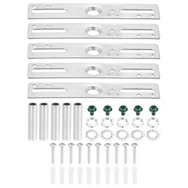 PATIKIL 4" Ceiling Light Plate Kit, 5 Pack Light Crossbar Mounting Bracket Universal Lamp Fixture Hardware Set for Chandelier Wall Light, Silver