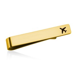Gold Airplane Tie Clip for Pilot Gifts for Dad Uncle Father Pilots Tie Clips for Men Brother Boyfriend Pilots Accessories for Men Aviation Gifts for Friends Pilot Birthday Presents for Dad Uncle Son