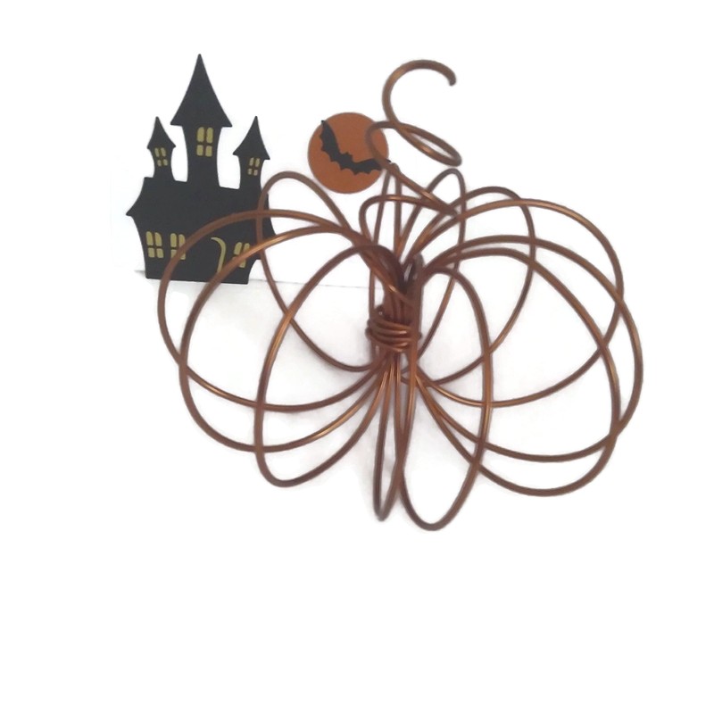 Wire Tabletop Pumpkin for Fall Home Decor or Office Autumn