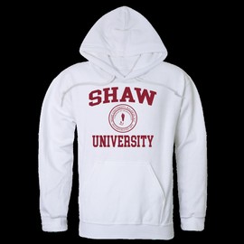 W Republic Shaw University Bears Seal Hoodie Sweatshirts - White, Large