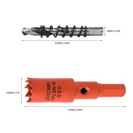 Dribotway 18mm 45/64'' Hole Saw, Bi-Metal Hole Saw Drill Bit High Speed Steel, Cutting Circular Holes, for Wood and Metal, Can Easily Drill Wood, Plastic, Plywood, Thin Metal