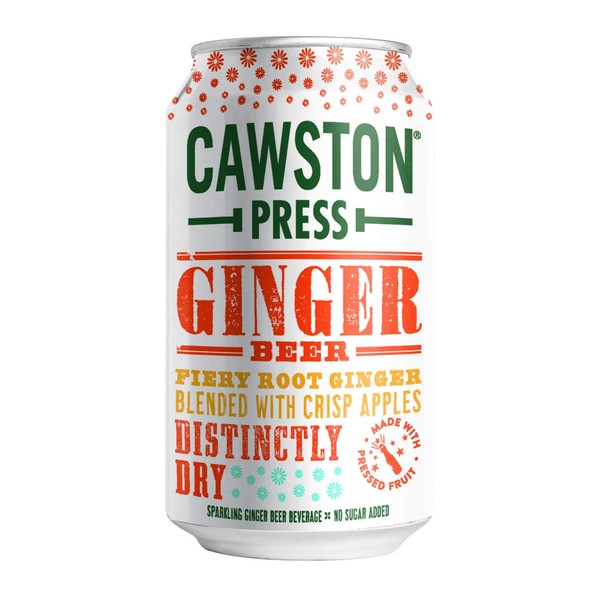 Cawston Press Sparkling Ginger Beer, 11.15 Ounce Cans (Pack of 24)