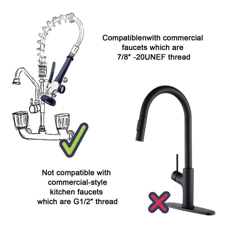 Achelous Pre Rinse Spray Commercial Sink Faucet Sprayer Dual Function,Spray