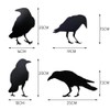 4 Pcs Crow Acrylic Bird Sculpture Bird Silhouette Garden Art