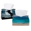 2 Pack Tissue Box Cover Holder, Beach Ocean Sand Sea