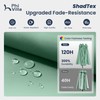 PHI VILLA 15ft Large Patio Umbrellas with Base, Outdoor Double-Sided