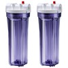 Ispring Hc14X2 Transparent Water Filter Housings 10Inch 1/2Inch Inlet/Outlet, Ro/Aquarium,