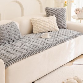 Gumfolk Plush Pet Sofa Covers for Dogs Washable Couch Protector for Cushion, Dog Friendly Furniture Covers Protector