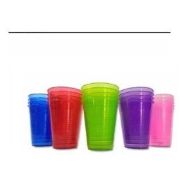 Like Shop 100 Vasos De Plástico Duro Para Fiesta Re Utilizables