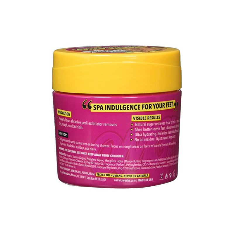 NAIL-AID Cracks Away 1 Minute Pedi Exfoliator, Clear, Mango, 7.0