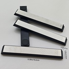 Professional 4 Grit Diamond Whetstone Set (240/400/600/1000) with Non-Slip Base | Portable Sharpening Stones | Durable Knife Sharpener Stone for Kitchen, Tools, Outdoor | Fits Fixed-Angle Sharpeners