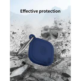 Upgraded Case for Tile by Life360 Mate(2024) Bluetooth Tracker,Soft Protective,Shockproof,BOVUGAC Silicone Case Cover with Keychain for Tile Mate (2024)-Blue