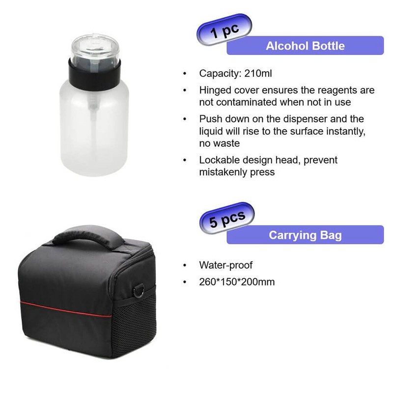 QIIRUN Fiber Optic Cleaning Kit Fiber Optic FTTH Cleaner Tools