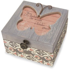 Pavilion Gift Company 41102 Simple Spirits-Patterned Butterfly Someone Special Jewelry Box