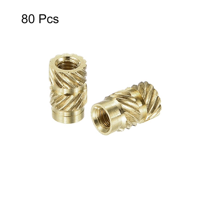 QUARKZMAN Knurled Insert Nut M3 x 8mm L x 5mm