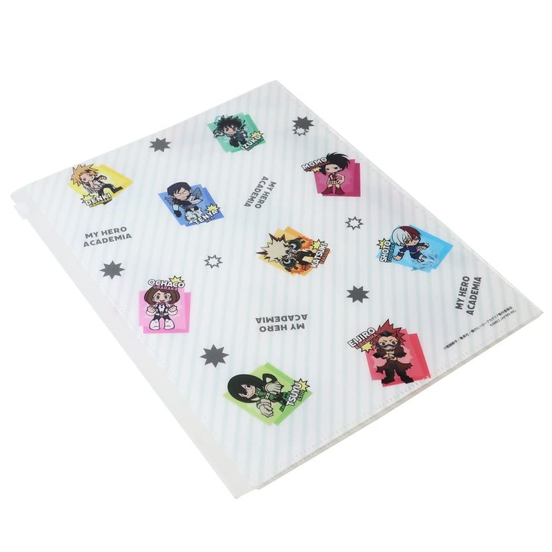Kamio Japan My Hero Academia Zippered 6 Pocket Clear File/Mini