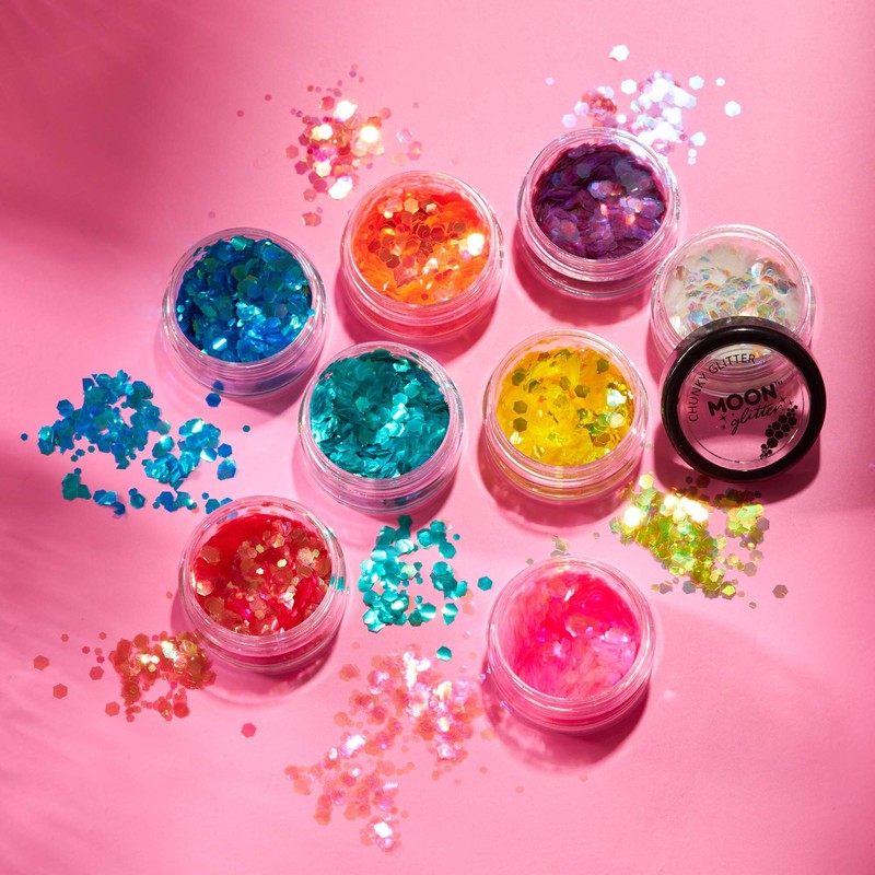 Moon Glitter Iridescent Piece Glitter – 100% Cosmetic Glitter for