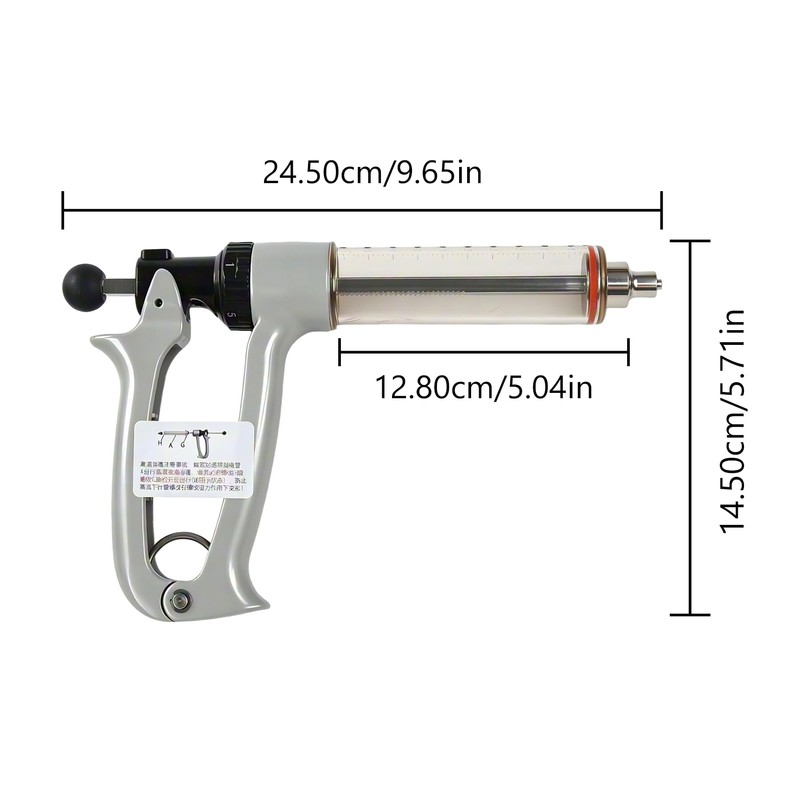 Semi Automatic Livestock Syringe 25ml 5 Gears Adjustable Continuous Repeating