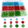 Gocelyn 1000pcs Flat Rondelle Faceted Bicone Round Crack Loose Glass