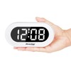 REACHER Small LED Digital Alarm Clock with Snooze, Simple to