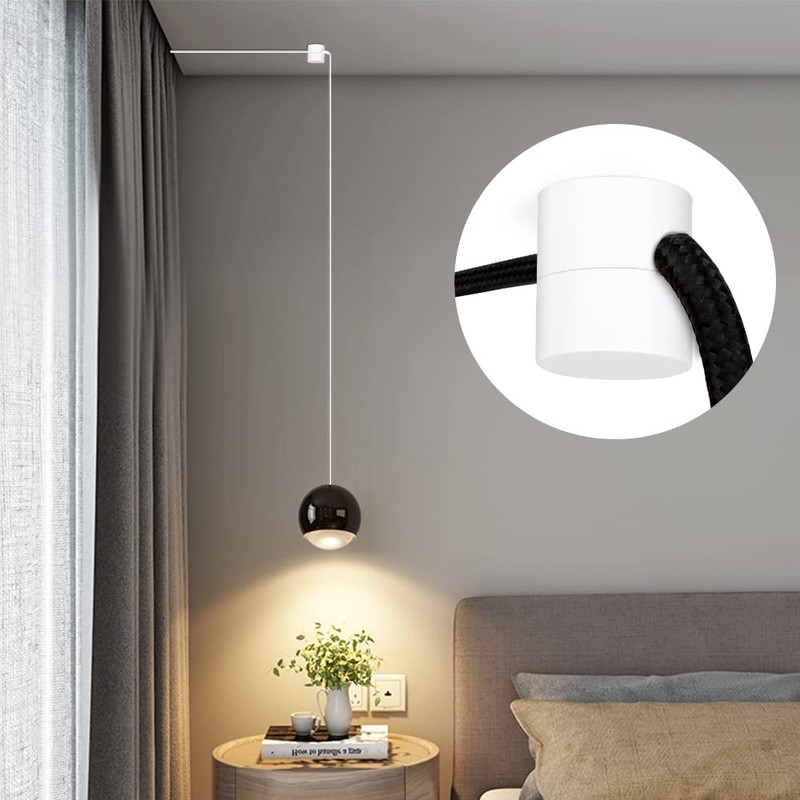 Zevnico 3 Pack Swag Hooks for Ceiling Lights, White Pendant
