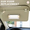 Beige Driver Left Side Sun Visor Replacement Compatible with 2008