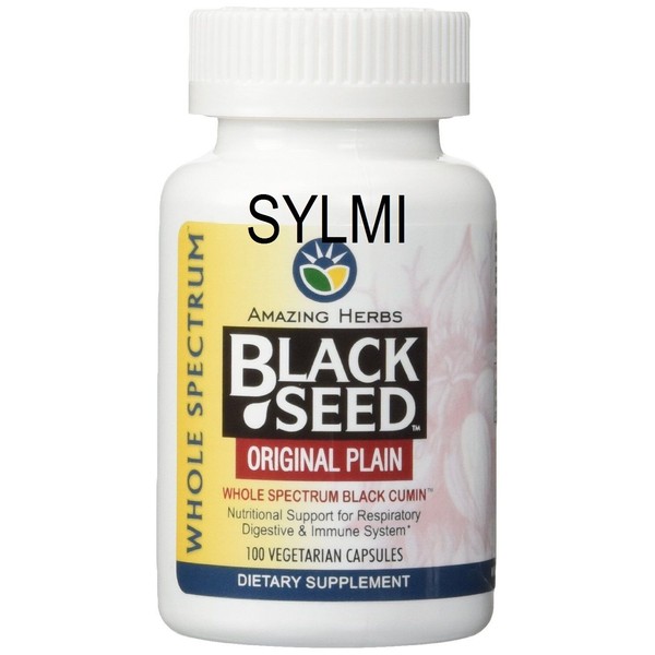 Amazing Herbs Black Seed ORIGINAL PLAIN 475mg 100 Vegetarian Capsules AUTHENTIC