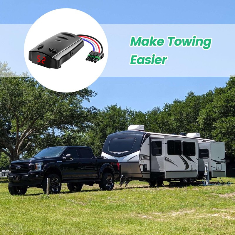 briidea Proportional Trailer Brake Controller, Digital Electric Brake Control for