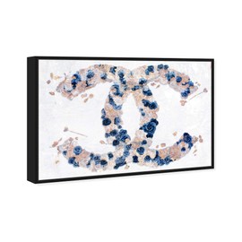 The Oliver Gal Artist Co. Fashion and Glam Framed Wall Art Canvas Prints 'Dreaming of Classic Beauty Navy' Fashion