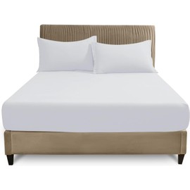 GC GAVENO CAVAILIA | Fitted Sheet Single - Easy Care Plain Dyed Easy Care Bedding - (91x193 Cm) Polycotton Fitted Sheet - White | Single