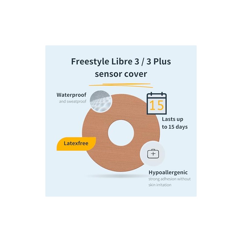 MySweetStitch - 25 x Freestyle Libre 3 plasters, round, ring