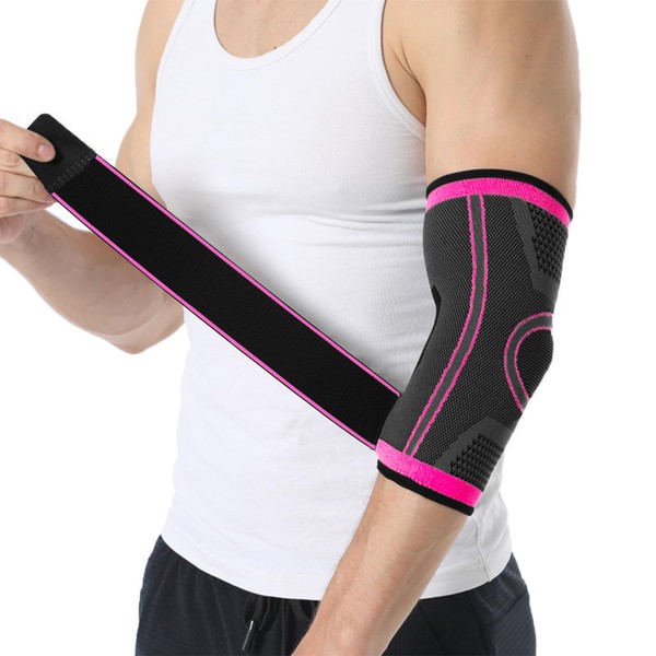 NuCamper Ellenbogenbandage mit Riemen Herren Damen, Tennisarm, Golferarm, Kompressionsbandage, Rutschfeste,